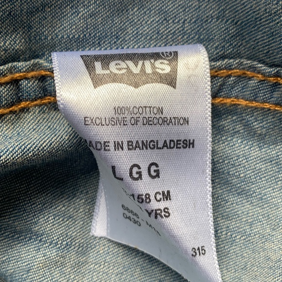 Levi's Girls Denim Shirt, Size Large (12-13 yrs), Blue - Excellent Condition! - Picture 7 of 7